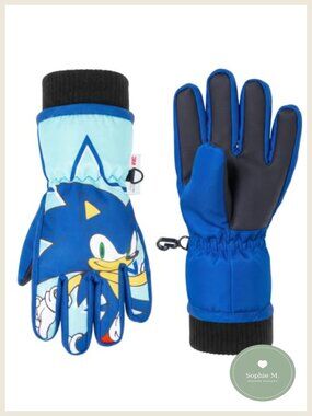 Kids Insulated Ski Mittens Gloves Thinsulate Water-Resistant Fleece Lined